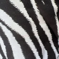 Zebra Print Black And White Cotton Fabric By The Yard