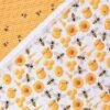Mook Fabrics Double Faced Quilted Cotton Fabric [43 In. Wide] - By The Yard Bee Time Gold/White -Michaels Fabric Sale 34994204288688