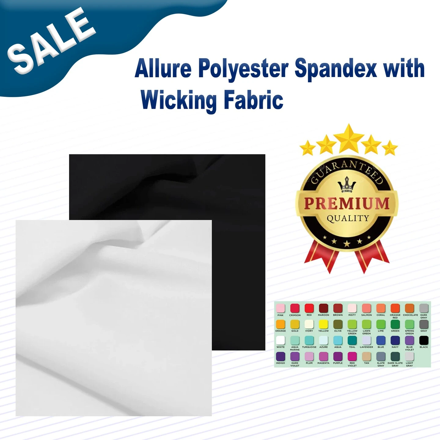 1 Yard Wicking Polyester Spandex Stretch Fabric Champagne 4 1 Yard Wicking Polyester Spandex Stretch Fabric Champagne - Image 2