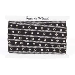 5 Yards Of Brigitta 1" Wide Tape Trim Embellished With Silver Studs And Gro | 5 Yard Cut 18 5 Yards Of Brigitta 1" Wide Tape Trim Embellished With Silver Studs And Gro | 5 Yard Cut -Michaels Fabric Sale 36636683528800