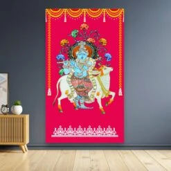 Krishna With Cow Backdrop Indian Traditional Rani Cloth 5x8 Feet Backdrop Pooja Wall Decor Indian Wall Art Photo Decor Banner Indian Wedding Favor Decorative Cloth 30 Krishna With Cow Backdrop Indian Traditional Rani Cloth 5x8 Feet Backdrop Pooja Wall Decor Indian Wall Art Photo Decor Banner Indian Wedding Favor Decorative Cloth -Michaels Fabric Sale 372751555360432 1