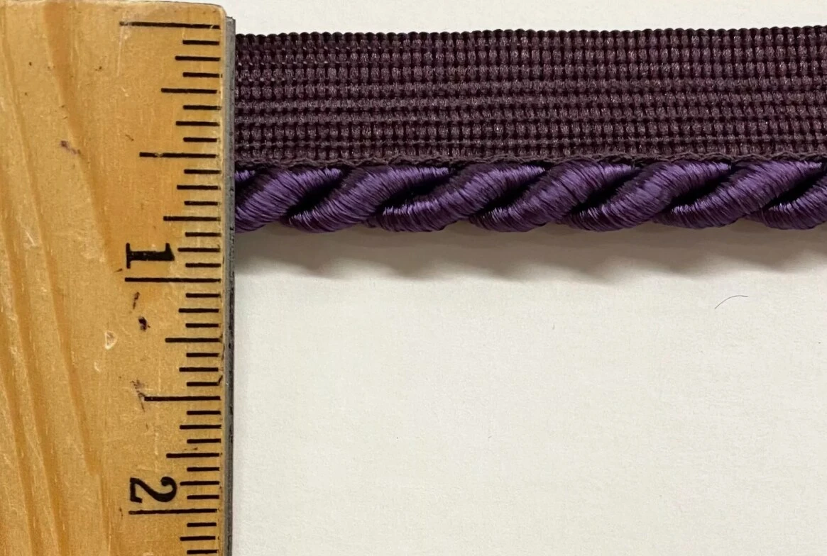 Large Twist Cord With Lip Piping Trimming - 6 Yards - Many Colors Available! Dark Purple 7 Large Twist Cord With Lip Piping Trimming - 6 Yards - Many Colors Available! Dark Purple - Image 5
