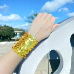 10 Yards Of 8 RowStarlight Hologram Stretch Sequin Trim | 10 Yard Cut Gold -Michaels Fabric Sale 376871267458992