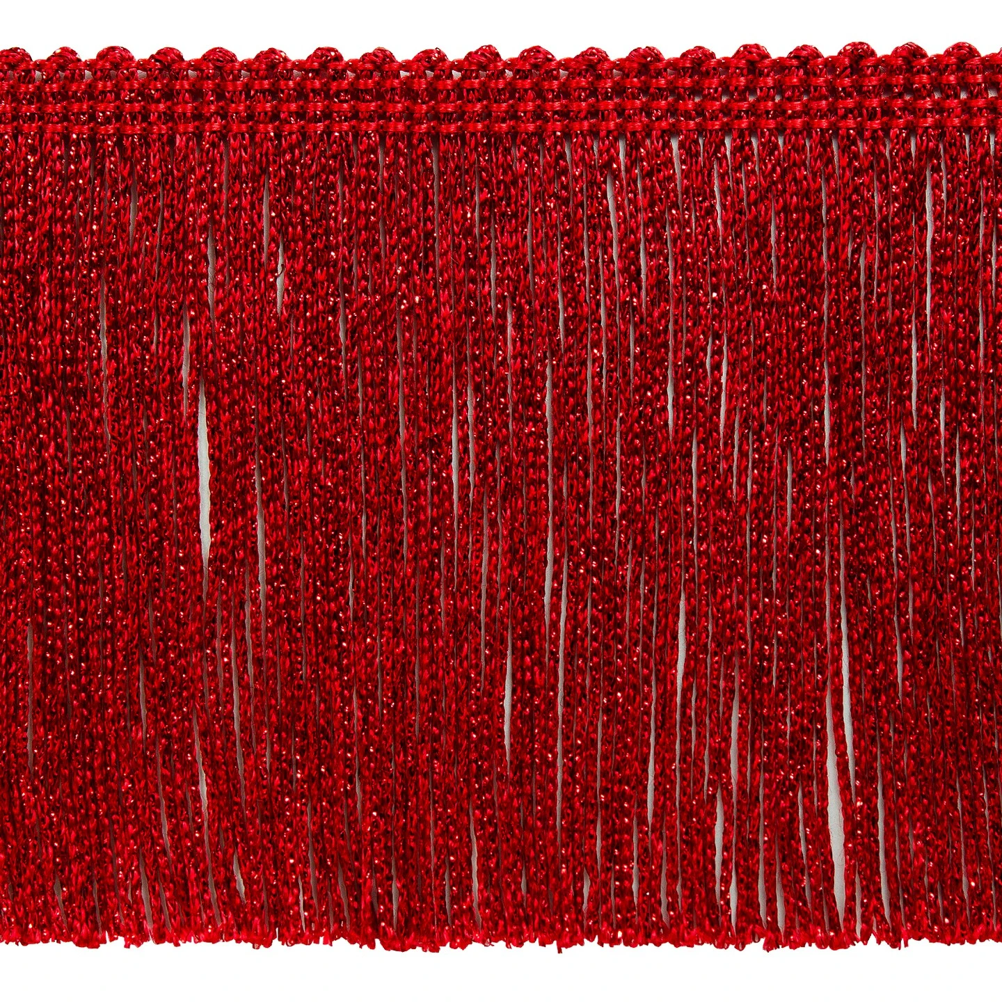 5 Yards Of 4" Metallic Chainette Fringe Trim | 5 Yard Cut Red 10 5 Yards Of 4" Metallic Chainette Fringe Trim | 5 Yard Cut Red - Image 8