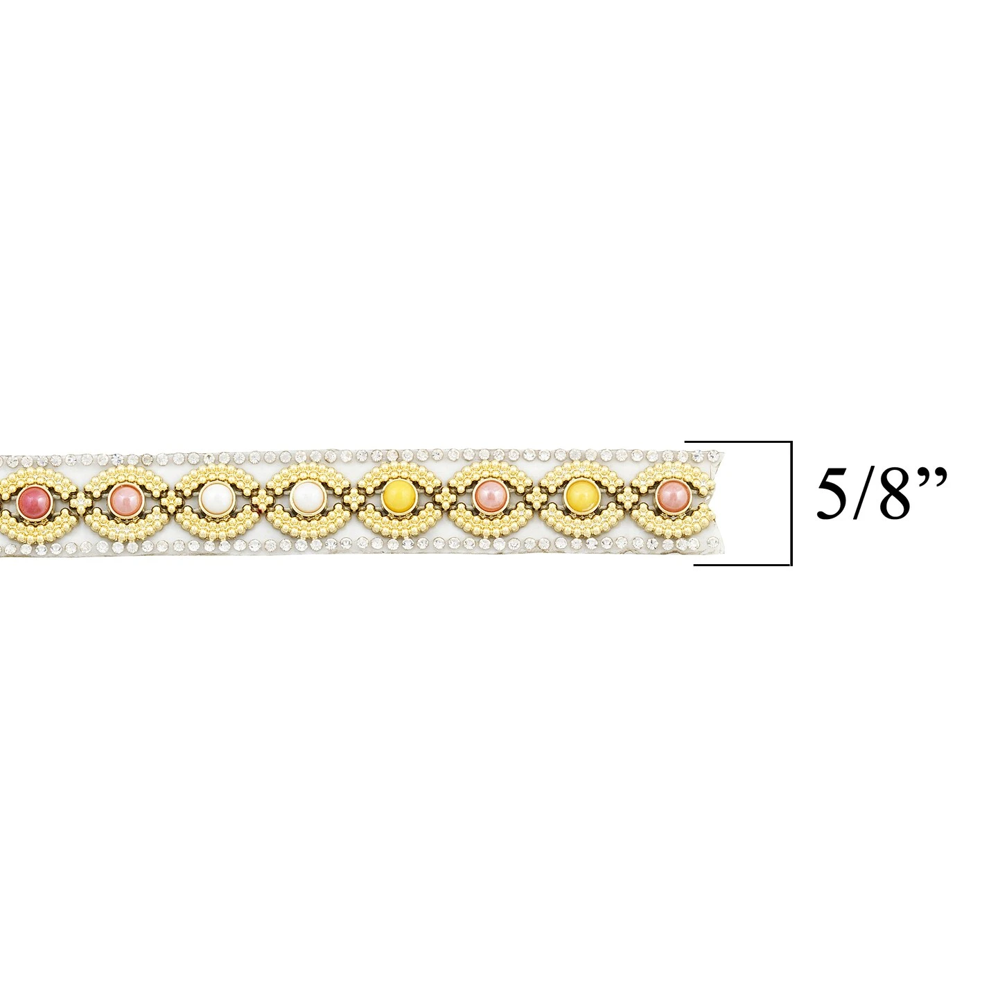 5/8" Rubina Rhinestone Iron-On, Versatile Trim, 5-Yard Cut, Multi Colors 11 5/8" Rubina Rhinestone Iron-On, Versatile Trim, 5-Yard Cut, Multi Colors - Image 9