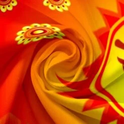 Happy Navratri Banner Indian Traditional Cloth 5x8 Feet Backdrop Indian Navratri Decor Pooja Wall Decor Indian Wall Art Photo Decor Banner Decorative Pooja Cloth Navratri Celebration -Michaels Fabric Sale 394900949694128