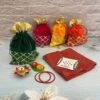 Varalakshmi Vratham Gift Hamper Navaratri Vratha Hindu Religious Teej Karva Chauth Sankranti Pooja Housewarming Return Gifts - Potli Bags Haldi Kumkum Holder Blouse Piece Diya Bindi Bangles -Michaels Fabric Sale 394902230273712