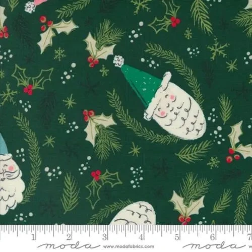 Cozy Wonderland Green Christmas Santa 44"/45" Fabric Per Yard 5 Cozy Wonderland Green Christmas Santa 44"/45" Fabric Per Yard - Image 3