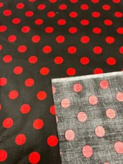 1 Yard Poly Cotton Fabric 1" Polka Dot Print, 58" Wide Durable Material For Apparel & Crafts Black/Red 11 1 Yard Poly Cotton Fabric 1" Polka Dot Print, 58" Wide Durable Material For Apparel & Crafts Black/Red -Michaels Fabric Sale 400462705993136 1
