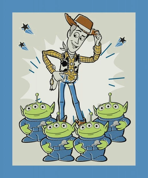 Springs Creative Disney Toy Story Woody & Alien 36" Panel 3 Springs Creative Disney Toy Story Woody & Alien 36" Panel