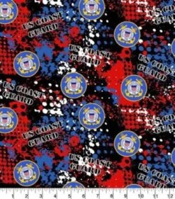 U.S Coast Guard Abstract Geo Logo Cotton Fabric By The Yard -Michaels Fabric Sale 41956848454064 2