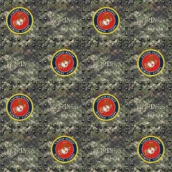 Sykel Enterprises Military Marines Grate Cotton Fabric By The Yard