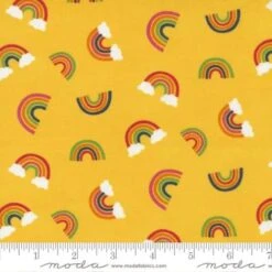 Yellow Rainbow Garden Sunshine 44"/45" Fabric Per Yard