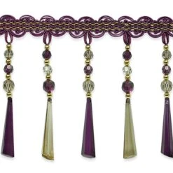 Genevieve Bead Fringe Trim Purple Multi 9 Genevieve Bead Fringe Trim Purple Multi -Michaels Fabric Sale 43601903631328 2