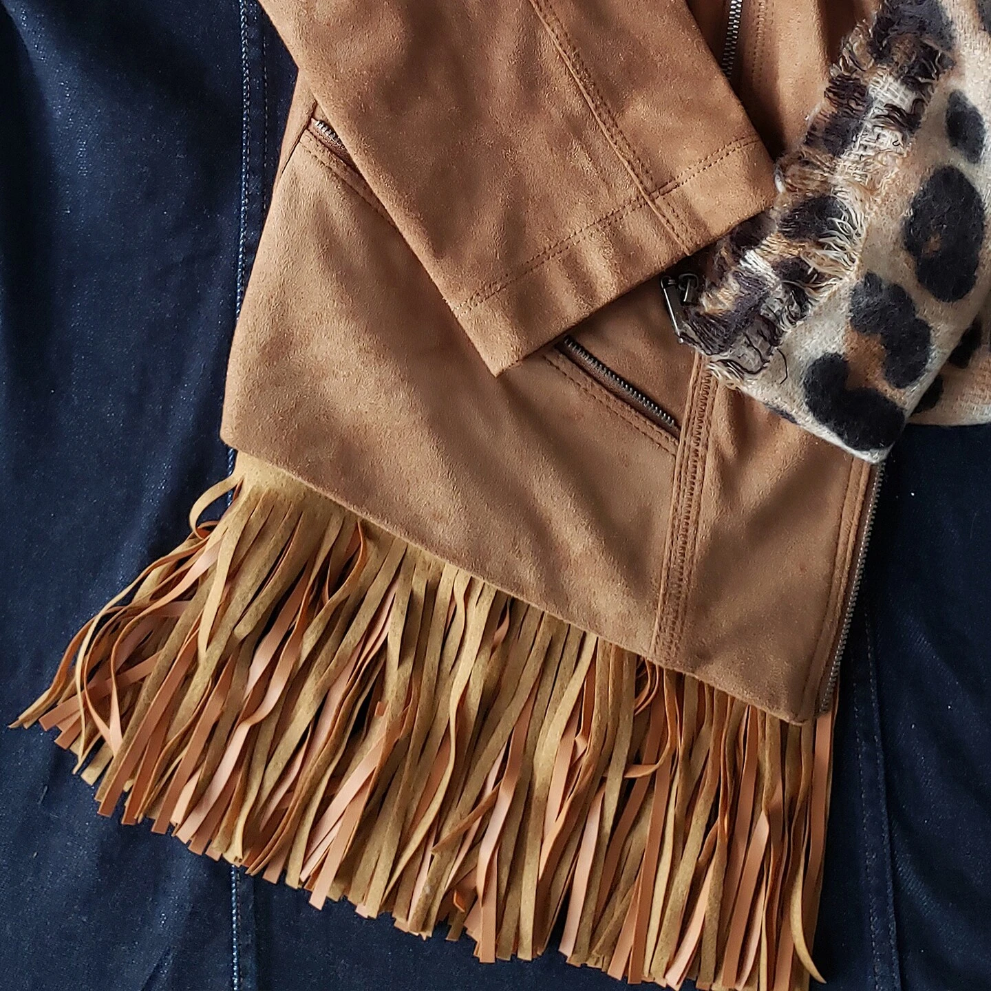 5 Yards Of 12" Premium Vegan Leather Fringe Trim | 5 Yard Cut Dark Brown 8 5 Yards Of 12" Premium Vegan Leather Fringe Trim | 5 Yard Cut Dark Brown - Image 6