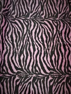 1 Yard Pink And Black Zebra Print Poly Cotton Fabric 59/60 Inch Width