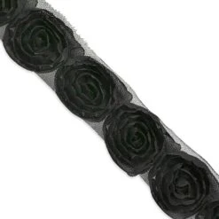 5 Yards Of Rosalinda 1 1/2" Circular Floral Trim | 5 Yard Cut Black -Michaels Fabric Sale 4611766297738121232 3