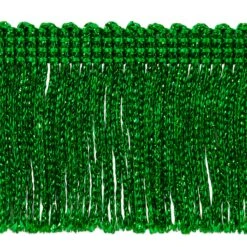 5 Yards Of 2" Metallic Chainette Fringe Trim | 5 Yard Cut Green