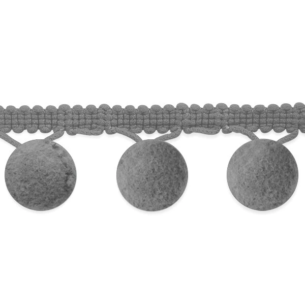 20 Yards Of 1 1/2 " Bonita Pom PomFringe Trim | 20 Yard Cut Light Gray 9 20 Yards Of 1 1/2 " Bonita Pom PomFringe Trim | 20 Yard Cut Light Gray - Image 7