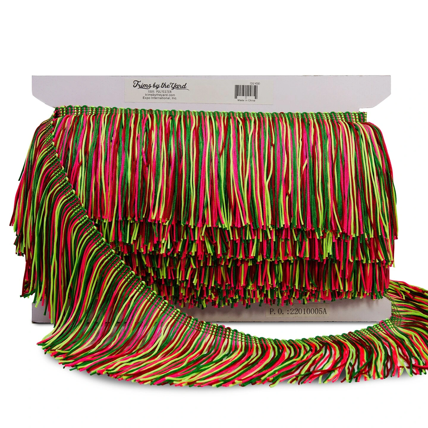 10 Yards Of 6" Multicolor Chainette Fringe Trim | 10 Yard Cut Red/White/Blue 5 10 Yards Of 6" Multicolor Chainette Fringe Trim | 10 Yard Cut Red/White/Blue - Image 3