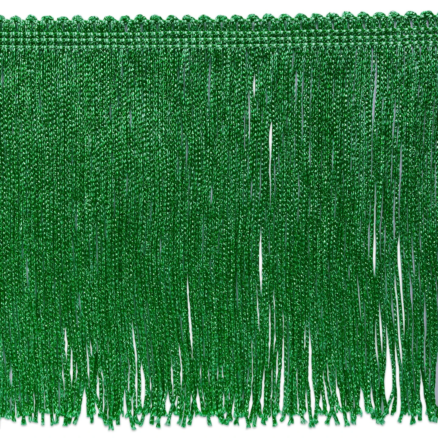 20 Yards Of 6" Metallic Chainette Fringe Trim | 20 Yard Cut Green 3 20 Yards Of 6" Metallic Chainette Fringe Trim | 20 Yard Cut Green
