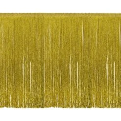 15" Metallic Chainette Fringe Trim Metallic Gold