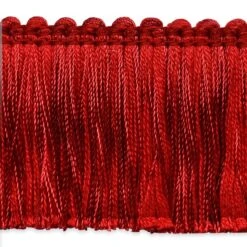 5 Yards Of Alina Brush Fringe Trim | 5 Yard Cut Red