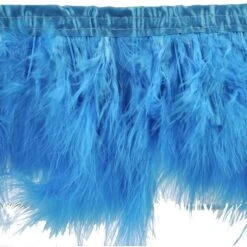 Belagio Feather Trim, 8" Wide, 2-Yard Piece, Teal -Michaels Fabric Sale 461781555275424 2