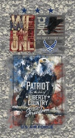 Sykel Enterprise Military Air Force Patriot Panel 24" Cotton Fabric By The Panel -Michaels Fabric Sale 46215148046768 2