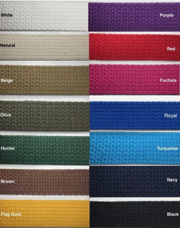 1" Cotton Webbing - 10 Continuous Yards - Made In USA! Royal 5 1" Cotton Webbing - 10 Continuous Yards - Made In USA! Royal - Image 3