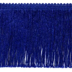 5 Yards Of 4" Metallic Chainette Fringe Trim | 5 Yard Cut Royal Blue