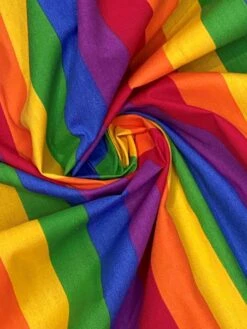 1 Yard Rainbow Stripe Poly Cotton Fabric 59/60 Inch Width -Michaels Fabric Sale 502057287691696 1
