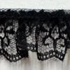 1" Ruffled Gathered Lace Trimming - 12 Continuous Yards! - Color Options! Black