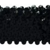 5 Yards Of 5 Row 1 3/4" Metallic Stretch Sequin Trim | 5 Yard Cut Black -Michaels Fabric Sale 520907827393360