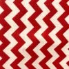 1 Yard Red Zigzag Stripe One Inch Poly Cotton Fabric 59/60 Inch Width
