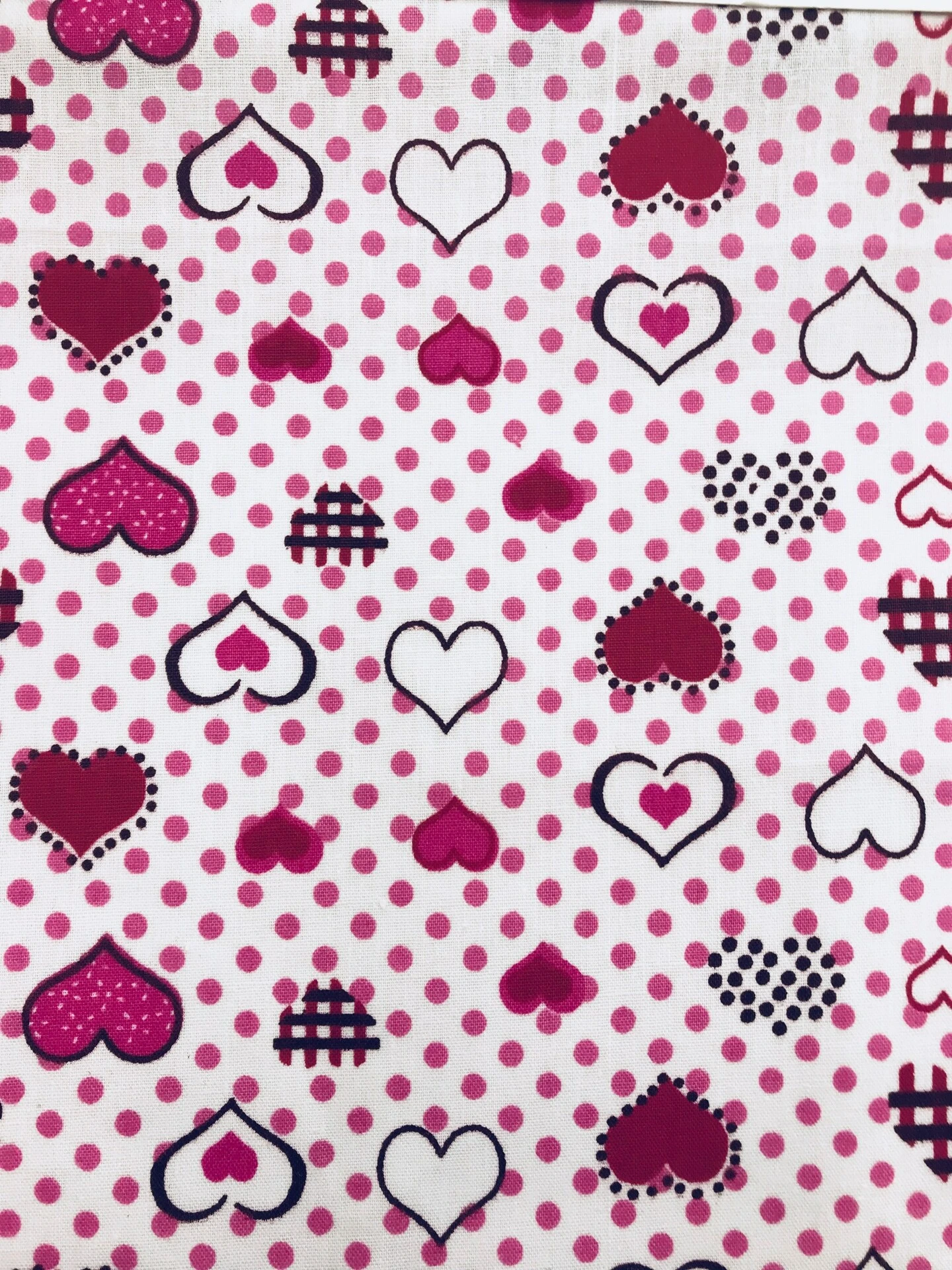 1 Yard Red Hearts Poly Cotton Fabric 59/60 Inch Width 4 1 Yard Red Hearts Poly Cotton Fabric 59/60 Inch Width - Image 2