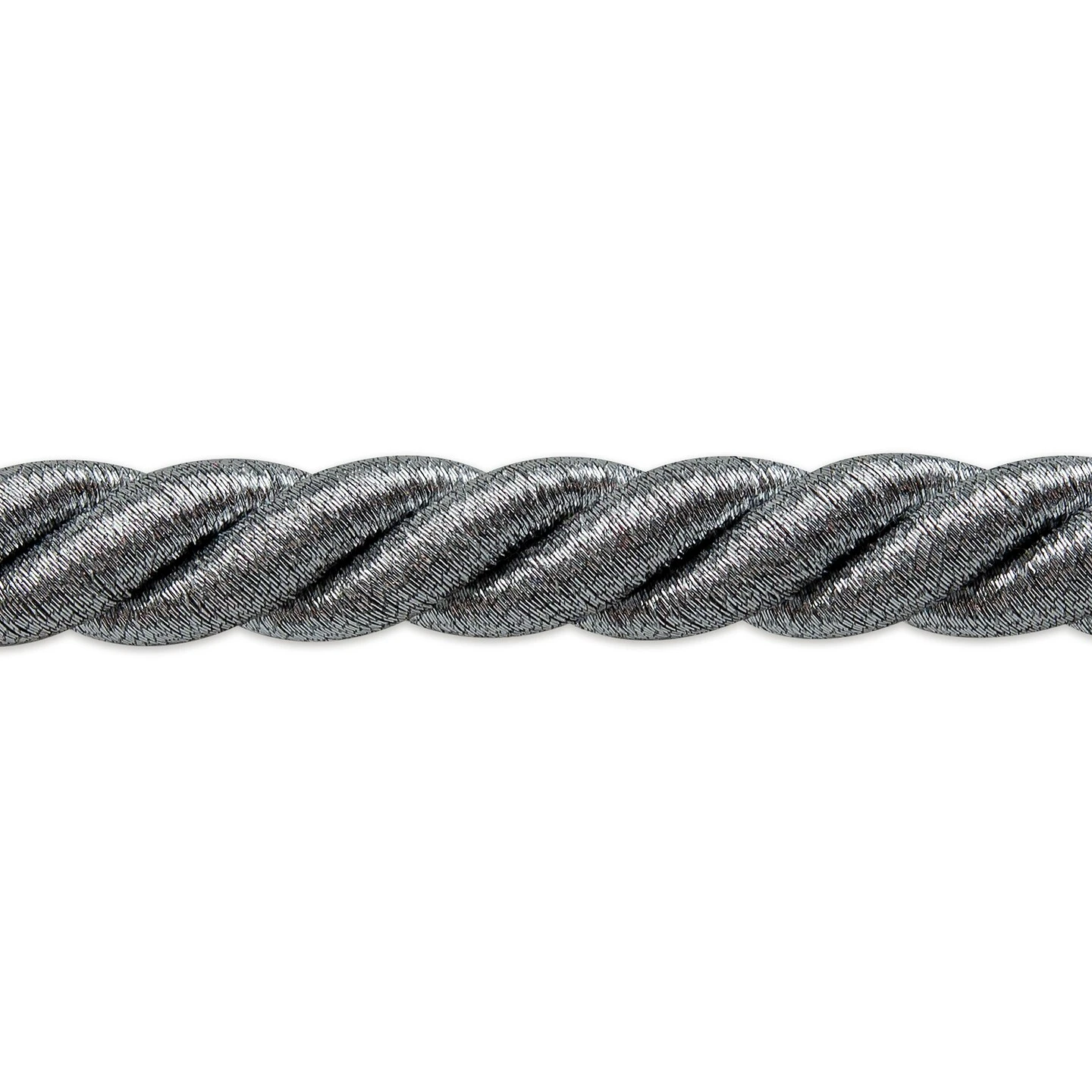 5 Yards Of Holly 3/8" Metallic Twisted Cord Trim | 5 Yard Cut Metallic Silver 8 5 Yards Of Holly 3/8" Metallic Twisted Cord Trim | 5 Yard Cut Metallic Silver - Image 6