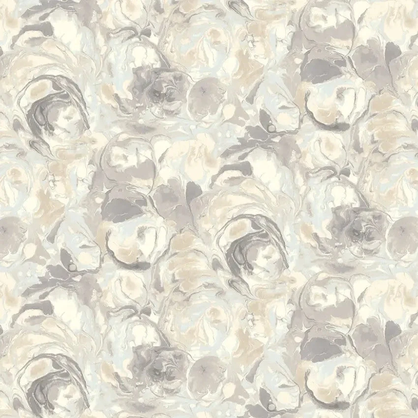 Beige Smokey Paint Swirls Cotton Wideback Fabric Per Yard 4 Beige Smokey Paint Swirls Cotton Wideback Fabric Per Yard - Image 2