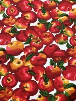 1 Yard White Apple Scatter Poly Cotton Fabric 59/60 Inch Width -Michaels Fabric Sale 548880773688752 1