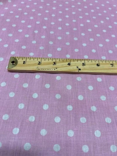 1 Yard Small Polka Dot Poly Cotton Fabric 60" White/Red 6 1 Yard Small Polka Dot Poly Cotton Fabric 60" White/Red - Image 4