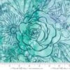 Coming Up Roses Florals Watercolor Aqua Robins Egg 44"/45" Fabric Per Yard -Michaels Fabric Sale 57805999544240
