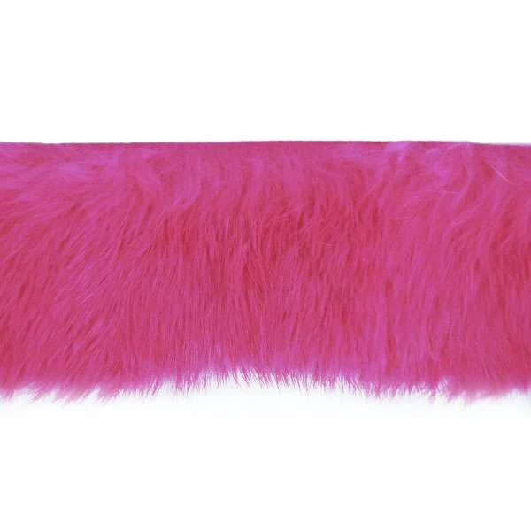 5 Yards Of 2 1/4" Rabbit Fur Trim | 5 Yard Cut Cranberry/ Sage 4 5 Yards Of 2 1/4" Rabbit Fur Trim | 5 Yard Cut Cranberry/ Sage - Image 2
