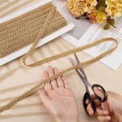 15 Yards Golden Gimp Braid Trim 13mm Gold Polyester -Michaels Fabric Sale 7698890109360 2