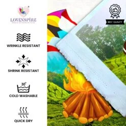 Happy Lohri Backdrop Banner - Indian Traditional Cloth 5x8 Feet Backdrop Pongal Backdrop Makar Sankranti Decor Wall Art Photo Decor Banner Indian Harvesting Festival Bonfire Photography -Michaels Fabric Sale 79598052964016 2