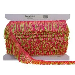 5 Yards Of 2" Multicolor Chainette Fringe Trim | 5 Yard Cut Brown/Sage/Ivory -Michaels Fabric Sale 84528272106080