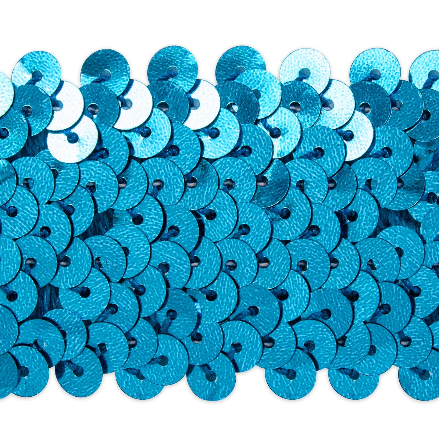 10 Yards Of 4 Row 1 1/2" Metallic Stretch Sequin Trim | 10 Yard Cut Gold 4 10 Yards Of 4 Row 1 1/2" Metallic Stretch Sequin Trim | 10 Yard Cut Gold - Image 2