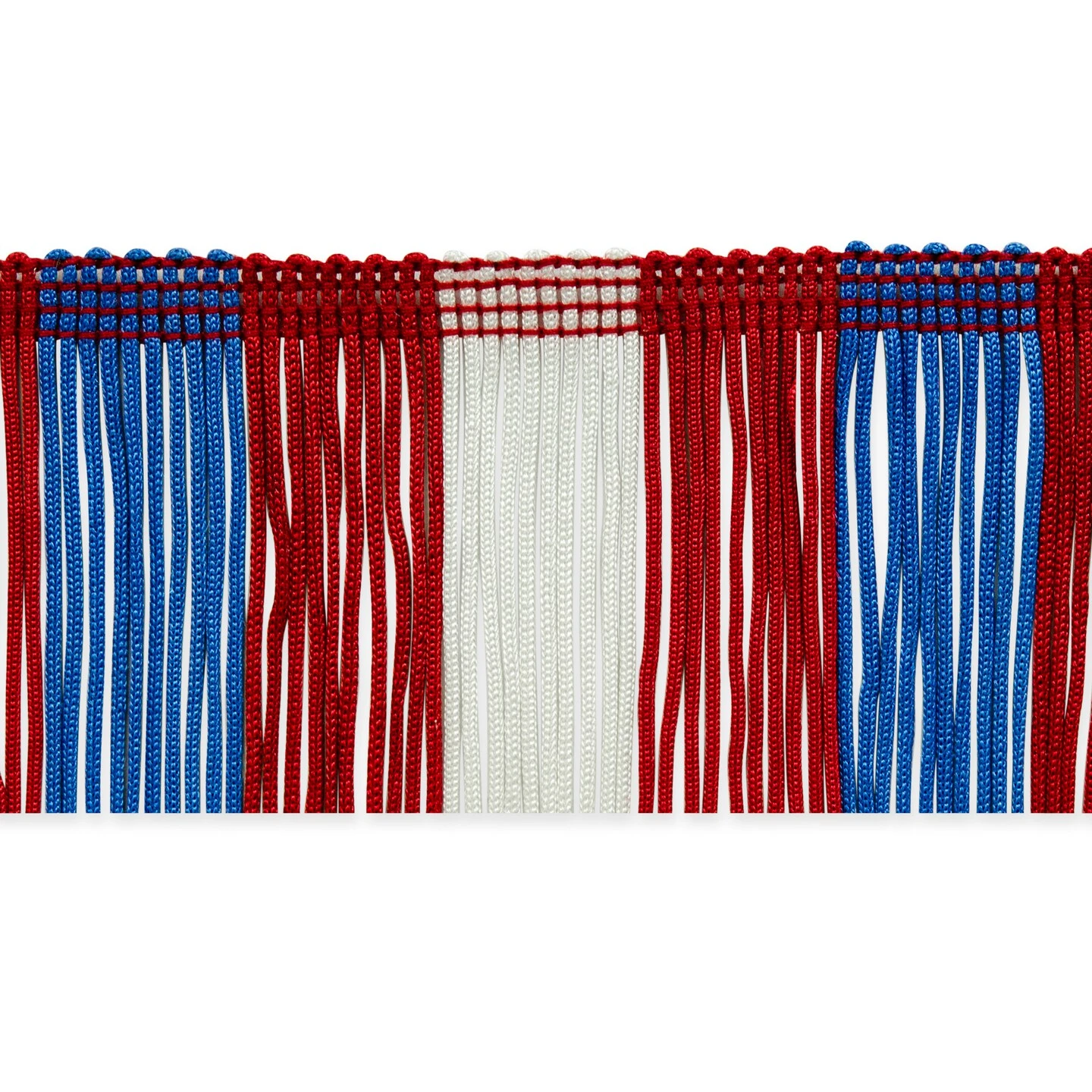 10 Yards Of 2" Striped Multicolor Chainette Fringe Trim | 10 Yard Cut Red/White/Blue 10 10 Yards Of 2" Striped Multicolor Chainette Fringe Trim | 10 Yard Cut Red/White/Blue - Image 8