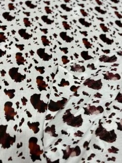 1 Yard Cow Print Poly Cotton Fabric Brown