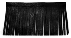 Belagio Faux Leather Fringe Trim, 2" Wide, 25-Yard Bolt, Black -Michaels Fabric Sale 9071243679897 2