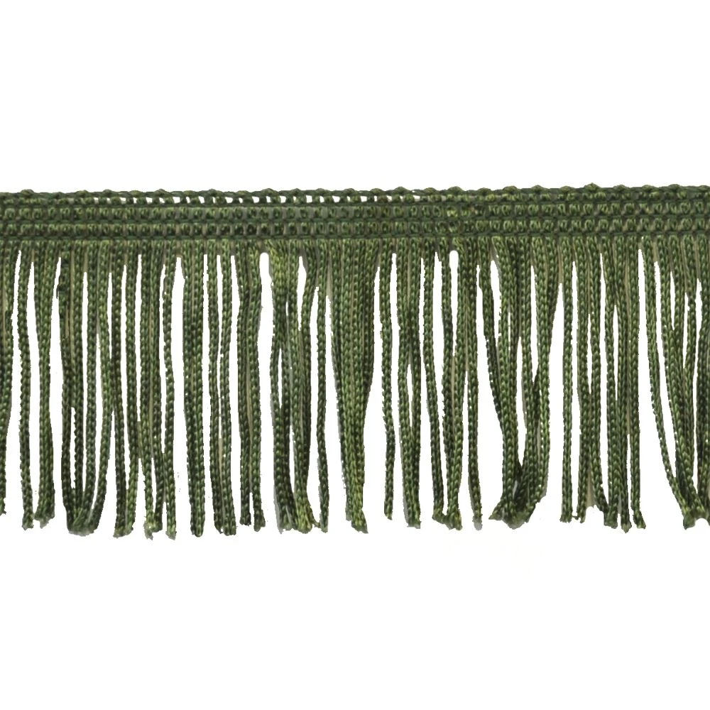 Belagio Chainette Fringe, 2" Wide, 10- Yard Bolt, Hunter Green 4 Belagio Chainette Fringe, 2" Wide, 10- Yard Bolt, Hunter Green - Image 2
